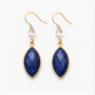 Elodie – Handgemaakte Lapis Lazuli Oorbellen – Winter Solstice | Made by Melissa