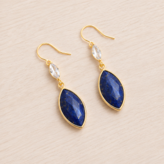 Elodie – Handgemaakte Lapis Lazuli Oorbellen – Winter Solstice | Made by Melissa
