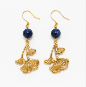 Ginka – Handgemaakte Lapis Lazuli Oorbellen – Winter Solstice | Made by Melissa