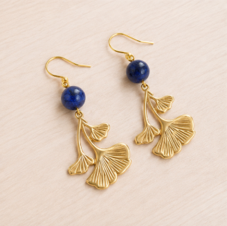Ginka – Handgemaakte Lapis Lazuli Oorbellen – Winter Solstice | Made by Melissa