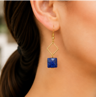 Idril – Handgemaakte Lapis Lazuli Oorbellen – Winter Solstice | Made by Melissa