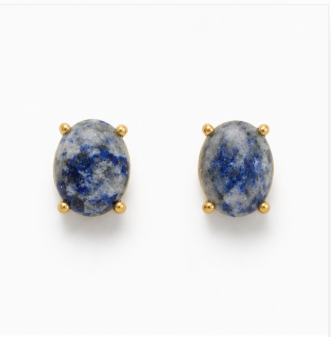Lola – Handgemaakte Lapis Lazuli Oorstekers – Winter Solstice | Made by Melissa