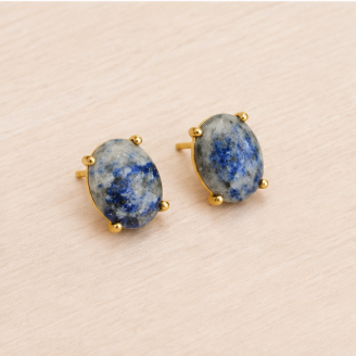 Lola – Handgemaakte Lapis Lazuli Oorstekers – Winter Solstice | Made by Melissa