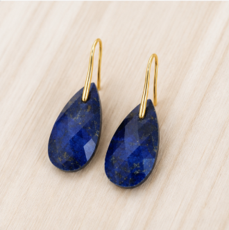 Luna – Handgemaakte Lapis Lazuli Oorbellen – Winter Solstice | Made by Melissa