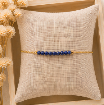 Lapis Lazuli - Handgemaakte Fijne Edelsteenarmband – Winter Solstice