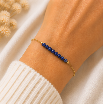 Lapis Lazuli - Handgemaakte Fijne Edelsteenarmband – Winter Solstice