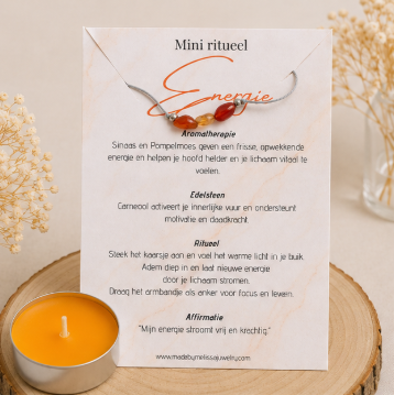 Mini Ritueel Energie – Carneool & Aromatherapie