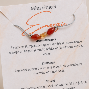 Mini Ritueel Energie – Carneool & Aromatherapie