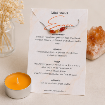 Mini Ritueel Energie – Carneool & Aromatherapie