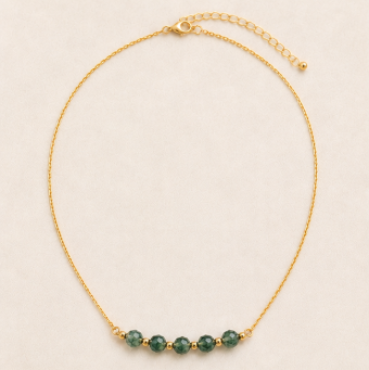 Mosagaat – Handgemaakte fijne edelsteenketting – Wild Spirit