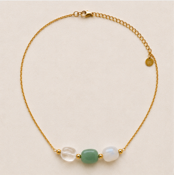 New Beginnings – Intentieketting met Aventurijn, Maansteen & Bergkristal