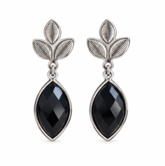 Lenore – Handgemaakte Obsidiaan Oorbellen – Winter Solstice | Made by Melissa