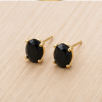Lola – Handgemaakte Obsidiaan Oorstekers – Winter Solstice | Made by Melissa