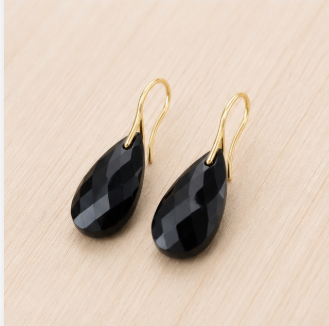 Luna – Handgemaakte Obsidiaan Oorbellen – Winter Solstice | Made by Melissa