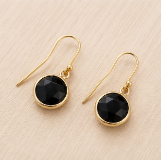 Marose – Handgemaakte Obsidiaan Oorbellen – Winter Solstice | Made by Melissa