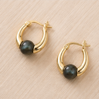 Vanya – Handgemaakte Obsidiaan Oorbellen – Winter Solstice | Made by Melissa