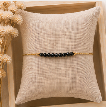 Obsidiaan - Handgemaakte Fijne Edelsteenarmband – Winter Solstice
