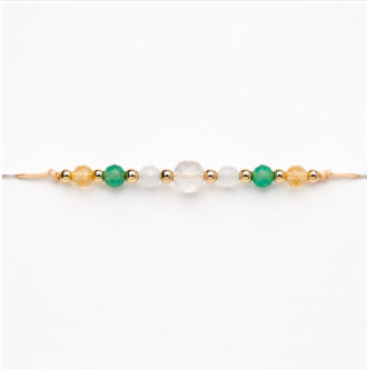 Ram Zodiac Armband – Aquamarijn, Aventurijn, Citrien & Bergkristal