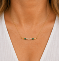 Ram Zodiac Ketting – Aquamarijn, Aventurijn, Citrien & Bergkristal