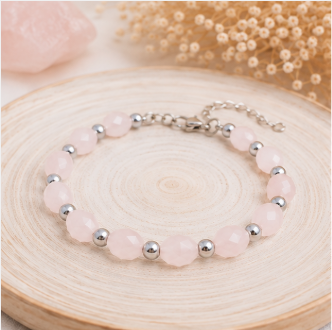 Ella - Rozenkwarts armband - Soul Stones