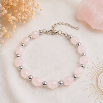 Ella - Rozenkwarts armband - Soul Stones