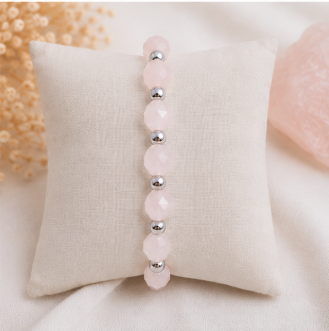 Ella - Rozenkwarts armband - Soul Stones