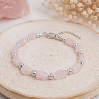 Norah - Rozenkwarts armband - Soul Stones