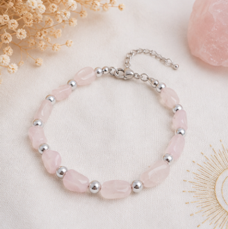 Norah - Rozenkwarts armband - Soul Stones