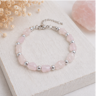 Norah - Rozenkwarts armband - Soul Stones