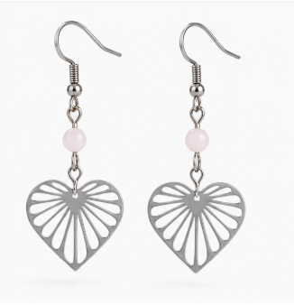 Amora – Handgemaakte Rozenkwarts Oorbellen – Soul Stones | Made by Melissa