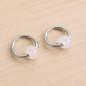 Aura – Handgemaakte Rozenkwarts Oorbellen – Soul Stones | Made by Melissa