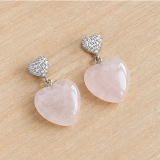 Miriel – Handgemaakte Rozenkwarts Oorbellen – Soul Stones | Made by Melissa