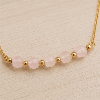 Rozenkwarts – Handgemaakte fijne edelsteenketting – Soul Stones