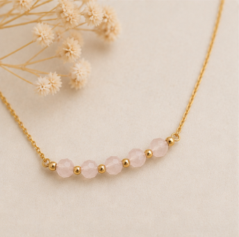 Rozenkwarts – Handgemaakte fijne edelsteenketting – Soul Stones