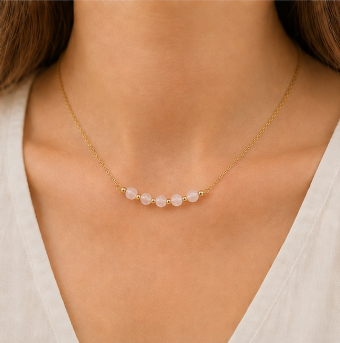 Rozenkwarts – Handgemaakte fijne edelsteenketting – Soul Stones