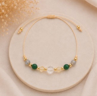 Schorpioen Zodiac Armband – Malachiet, Citrien, Bergkristal & Labradoriet