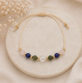 Stier Zodiac Armband – Smaragd, Lapis Lazuli, Bergkristal & Rozenkwarts
