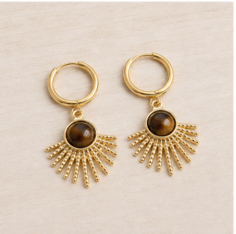 Solara – Handgemaakte Tijgeroog Oorbellen – Wild Spirit | Made by Melissa