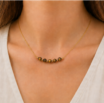 Tijgeroog – Handgemaakte fijne edelsteenketting – Wild Spirit