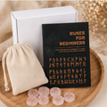 Viking Runes Set – Rozenkwarts – met Engelstalig Boekje