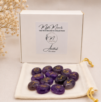 Witches Runes – Amethist – 13-delige edelstenen runenset