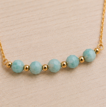 Amazoniet – Handgemaakte fijne edelsteenketting – Summer Solstice