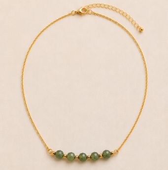 Canadese Jade – Handgemaakte fijne edelsteenketting – Winter Solstice