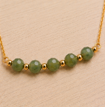 Canadese Jade – Handgemaakte fijne edelsteenketting – Winter Solstice