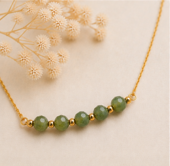 Canadese Jade – Handgemaakte fijne edelsteenketting – Winter Solstice