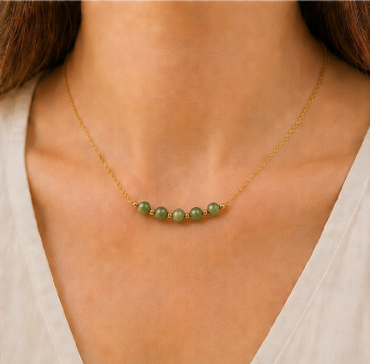 Canadese Jade – Handgemaakte fijne edelsteenketting – Winter Solstice