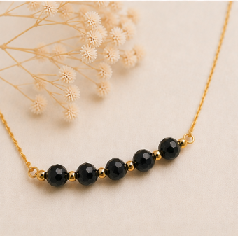 Obsidiaan – Handgemaakte fijne edelsteenketting – Winter Solstice