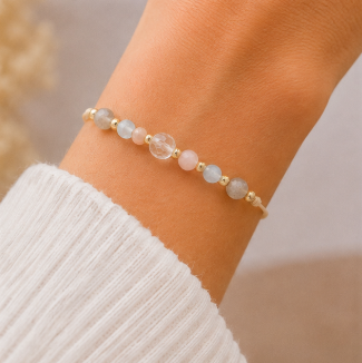 Weegschaal Zodiac Armband – Aquamarijn, Opaal, Bergkristal & Labradoriet